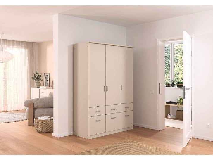 Drehtüren-/Kombischrank Bremen 136cm Beige/Kaschmir ohne Spiegeltür/-en
