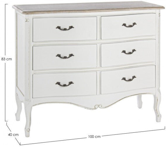giordanoshop Cassettiera 6 Cassetti Justine in Legno...