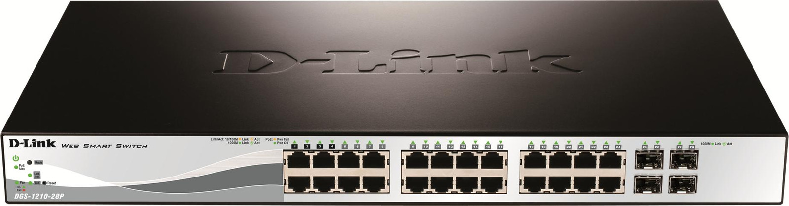 D-Link DGS-1210-28P/E Gigabit-switch met 28 poorten en Smart+ beheer