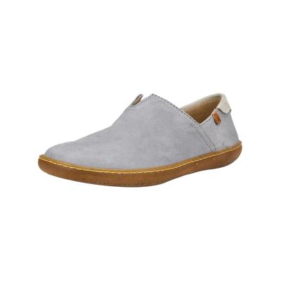 Slipper EL NATURALISTA "El Naturalista Slipper Nubukleder", Damen, Gr. 45, grau (denim), Nubukleder, Schuhe Slipper
