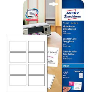 Zweckform Avery  C32028-10 Visitenkarten 85x54 weiß