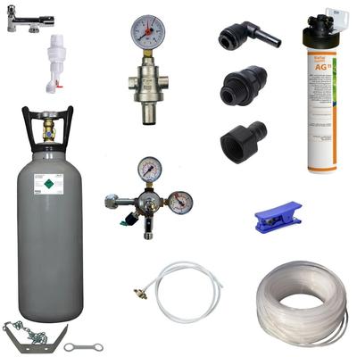 BieTal® Anschlußpaket Sprudel Tafelwassergerät Aktivkohle Filter 6Kg CO2 Auftisch Anlage