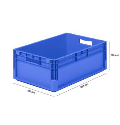 Euro Box Leichtbehälter ELB 6220, aus PP, Inhalt 43,7 L, ohne Deckel, blau