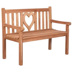 Gartenbank Avignon Motiv Holz Braun Teak 120 cm