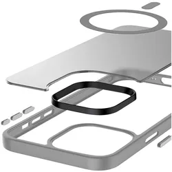 Crong Case iPhone 15 Pro MagSafe grey (Apple iPhone 15 Pro), Smartphone Hülle, Grau
