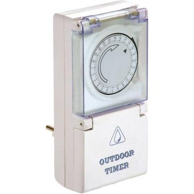 AS Schwabe 24031 Steckdosen-Zeitschaltuhr analog Tagesprogramm 3500 W IP44