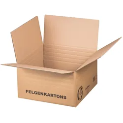 VEPATIM 4x Felgenkarton für 18 Zoll - 500x500x(142)-290mm mit variabler Höhe 2-wellig