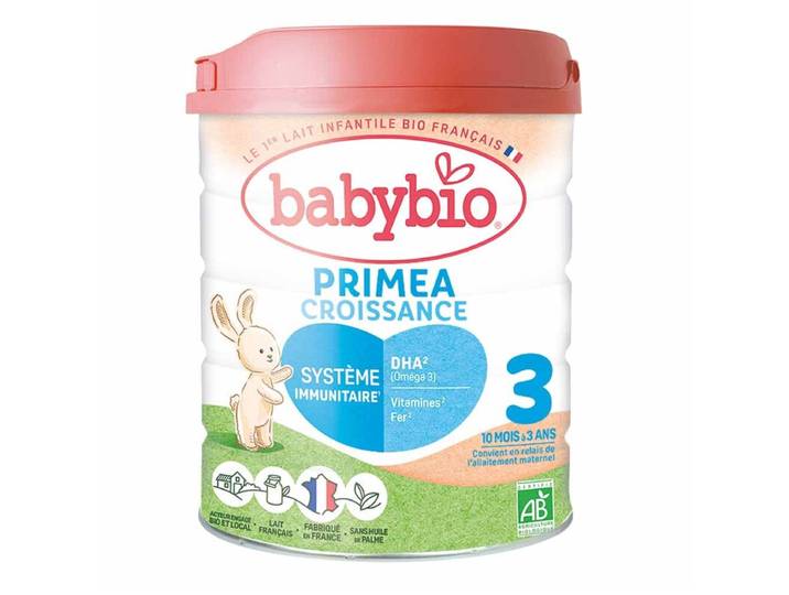 BABYBIO Lait primea 3 croissance en poudre dès 10 mois 800g