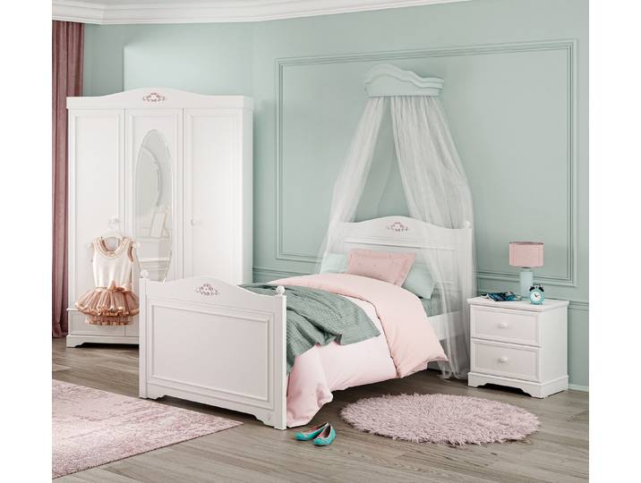 Möbel-Zeit Jugendzimmer-Set RUSTIK Kinderzimmer-Set, 3-tlg., (3-tlg)