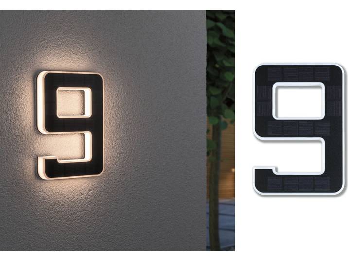 Paulmann Solar LED Lampe numéro de maison numéro 9