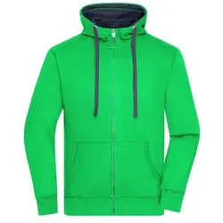 Herren Lifestyle Kapuzenjacke JN963, grün/navy-blau, Größe M - grün - M