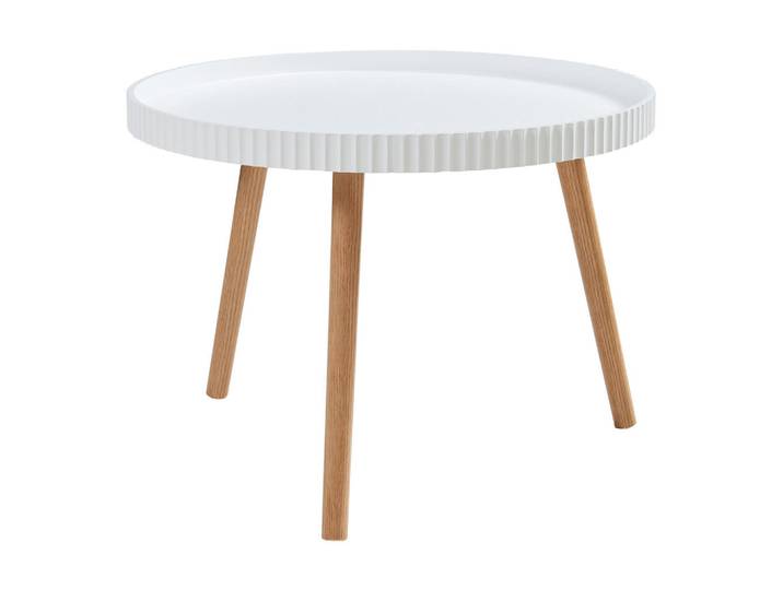[en.casa] Couchtisch Bongard 60/45 cm, Weiß, Braun, Holzwerkstoff, Holz, 60x45x60 cm, Wohnzimmer, Wohnzimmertische, Couchtische