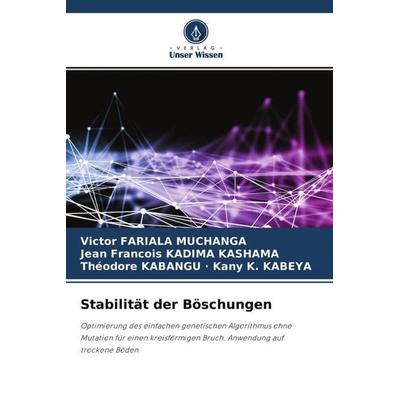 Stabilität der Böschungen, Taschenbuch von Victor Fariala Muchanga,Jean Francois Kadima Kashama,Théodore KABANGU · Kany K. KABEYA, Verlag Unser