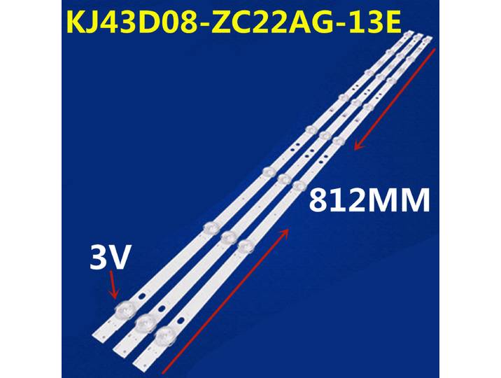Bande de rétro-éclairage LED pour AJV-4016 KJ43D08-ZC22AG-13E 303KJ, 5 jeux = 15 pièces 430033 E 469119 YS-L AJV-4016