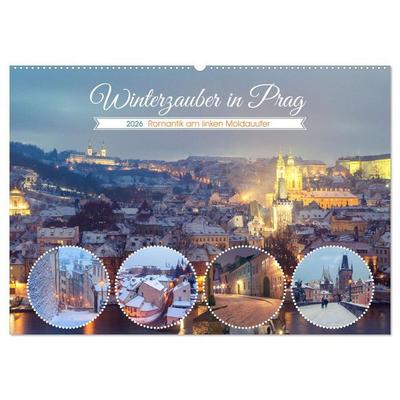 Winterzauber in Prag (Wandkalender 2026 DIN A2 quer), CALVENDO Monatskalender