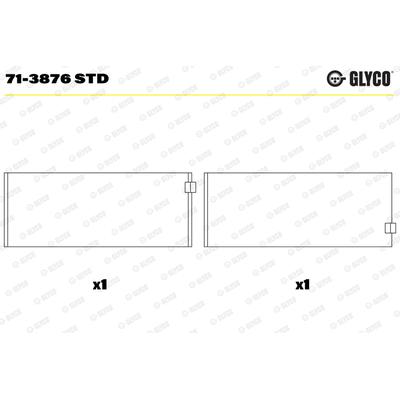 GLYCO Pleuellager 71-3876 STD für Mercedes