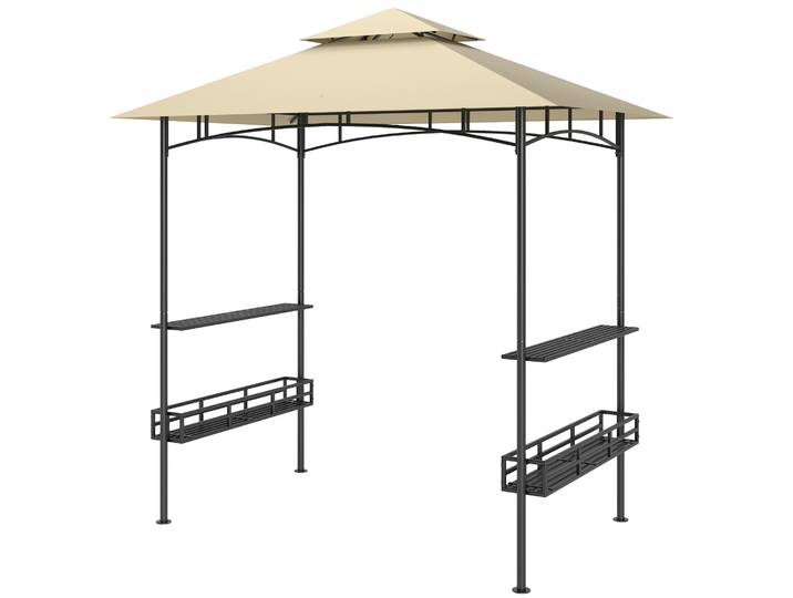 Outsunny Grillpavillon 240 x 150 x 257cm wasserdicht flammhemmend Gartenpavillon