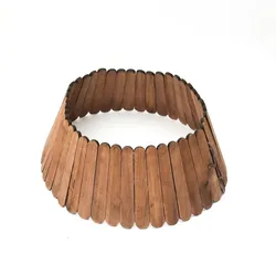 MARELIDA Weihnachtsbaumrock Holz Abdeckung für Baumständer faltbar 70cm braun