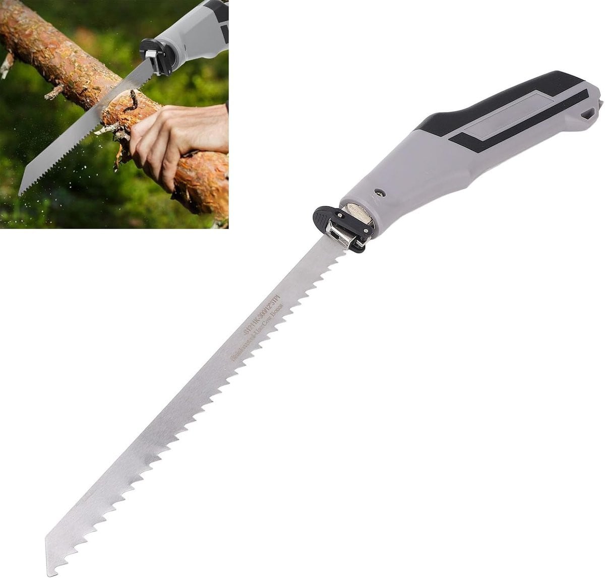 Handzaag Roestvrij Staal voor Hout en Metaal - Zilver Grijs - 40 cm