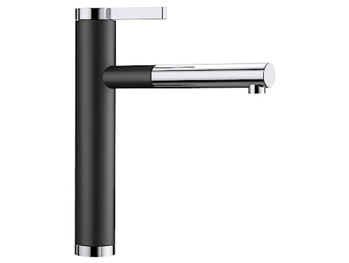 BLANCO LINEE-S Küchenarmatur Mit herausziehbarem Schlauch Hochdruck [4,6x24,8x28,1 cm] Wasserqualität & wassersparend Rückflussverhinderer Keramik Kartusche