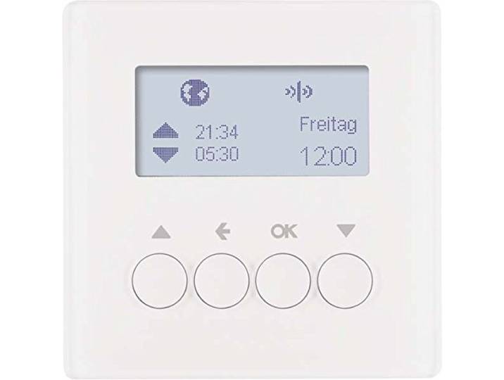 Temporizador para persianas, plataforma berker.Net, aplicación KNX radio, para serie berker Q.1 de hager, blanco polar