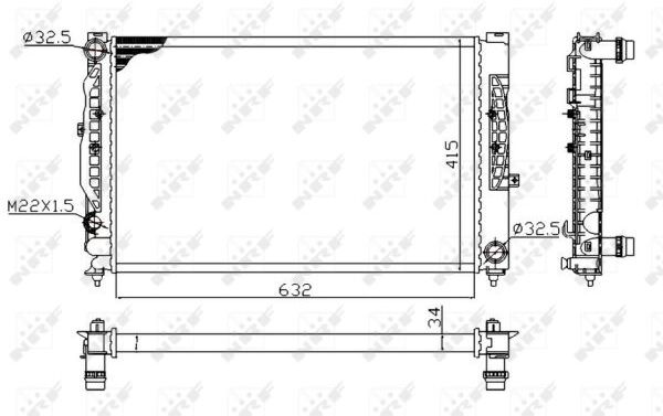 Nrf Kühler, Motorkühlung Economy Class 539504a Für Vw