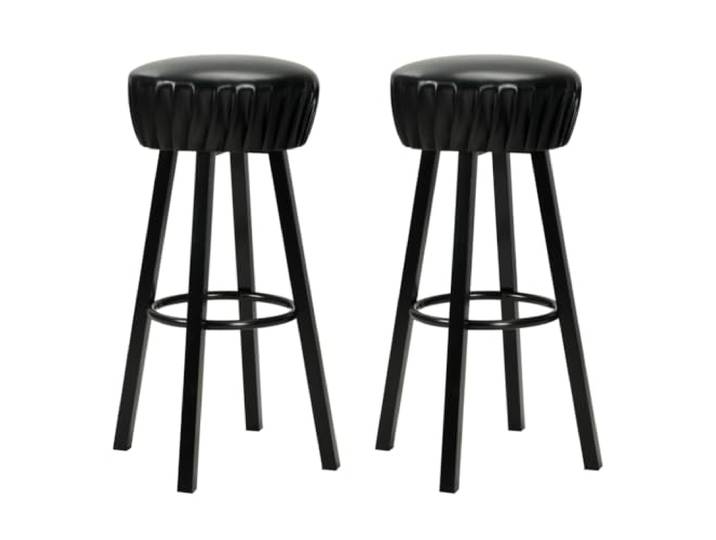 Barhocker Design Stuhl Sitz Synthetik Schwarz 1202106