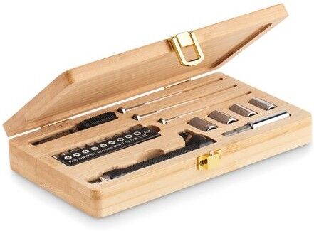 Jeu d'outils personnalisable 20 pièces GALLAWAY bambou bois