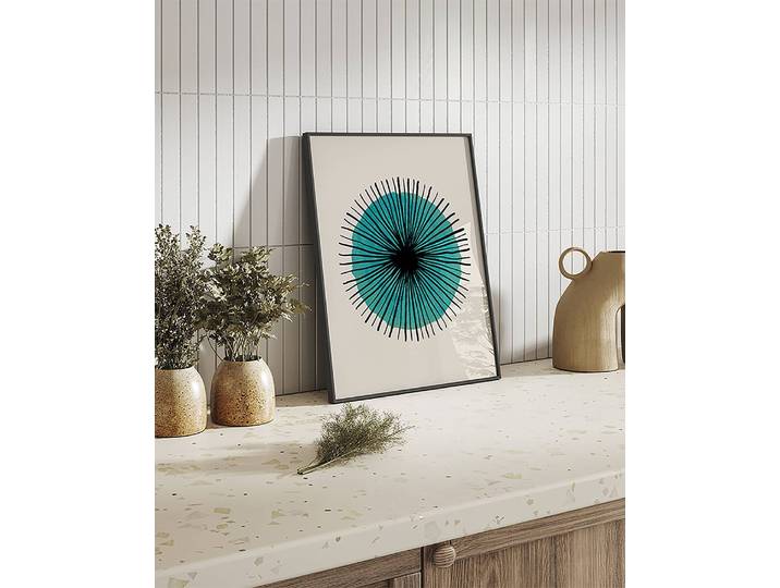 Bild Abstract Pupil Buche Massiv, lackiert Acrylglas Multicolor 42 x 52cm