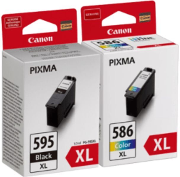 Canon PG-595XL / CL-586XL photo value pack - Noir + 3 couleurs - Cartouche d'encre - Grande capacité - Multipack