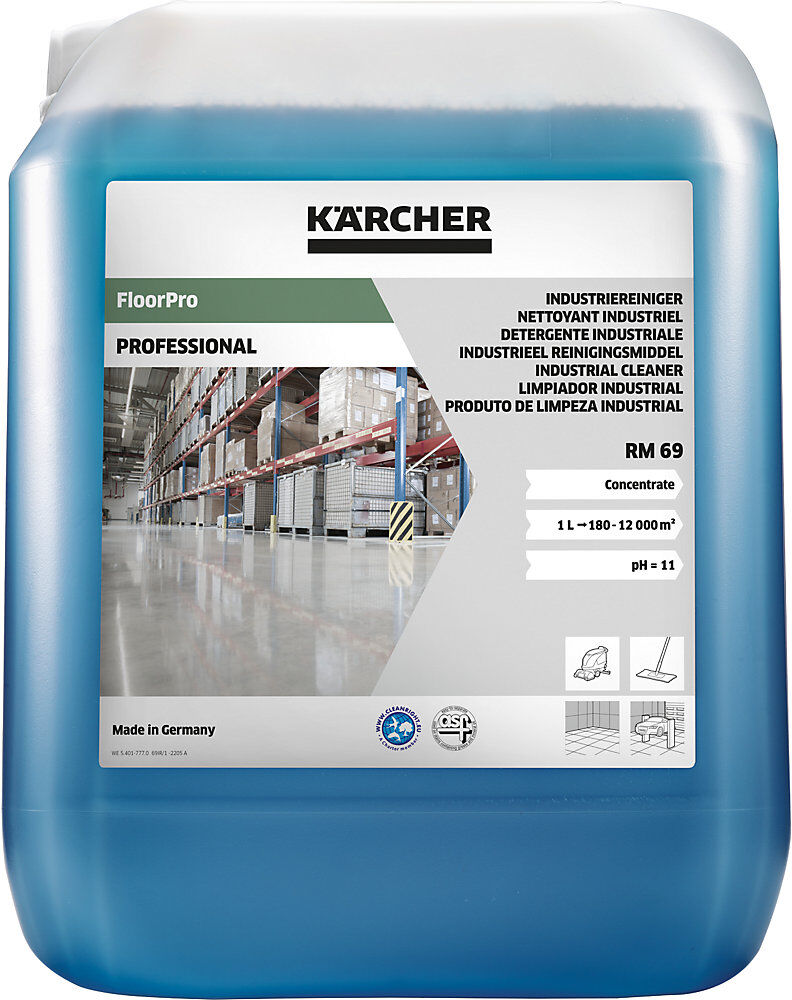 Industriereiniger RM 69, Inhalt 10 l, pH-Wert 10,7 Kärcher