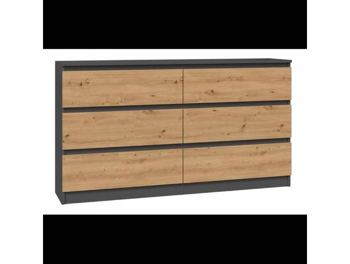 Commode - CDF - Aster - 6 tiroirs - 138x40x75cm - Style scandinave moderne