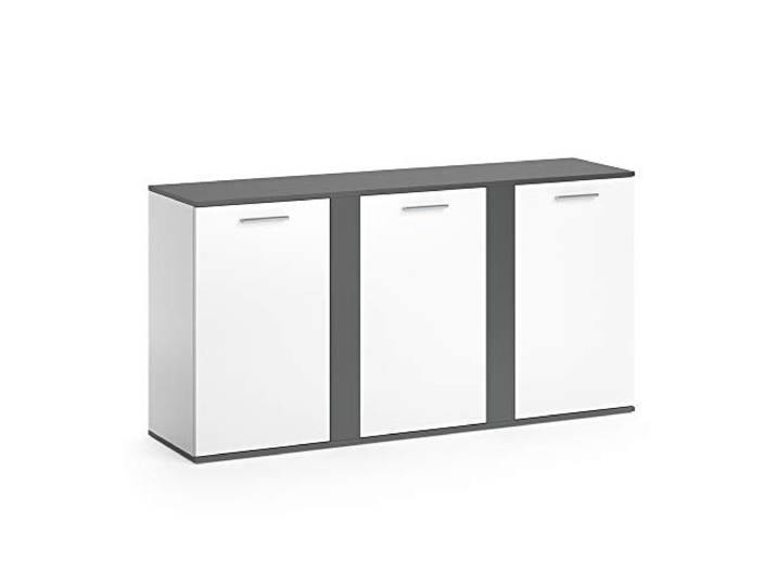 Vicco Kommode Novelli , Anthrazit 40 x 80 cm mit Türen, geeignet zur Aufbewahrung von Kleidung und Haushaltsgegenständen