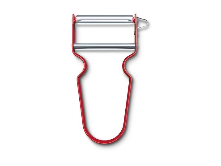 Sparschäler VICTORINOX Rex , rot, B:6,5cm L:10,9cm T:1,3cm, Stahl, Küchenschneider, Sparschäler
