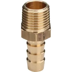 Schlauchtuelle aus Messing 1/8"x1/8" mit Außengewinde blank