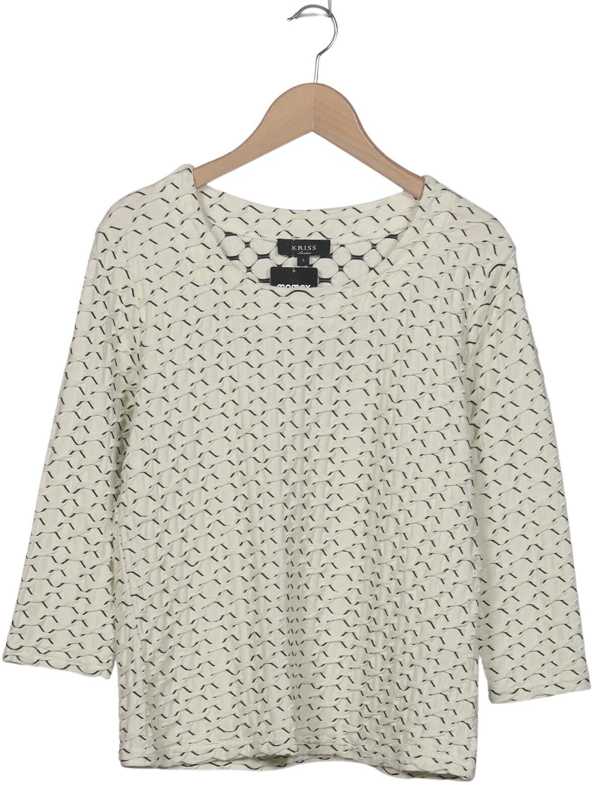 Kriss Trading Sweden Damen Sweater, Cremeweiß, Gr. L, Synthetik / Elasthan - Second Hand