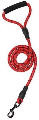 United Reflective Dog Leash With Padded Handle For Medium And Large Dogs red