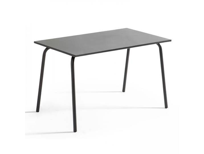 Oviala - Table en métal rectangulaire style industriel 4 à 6 personnes