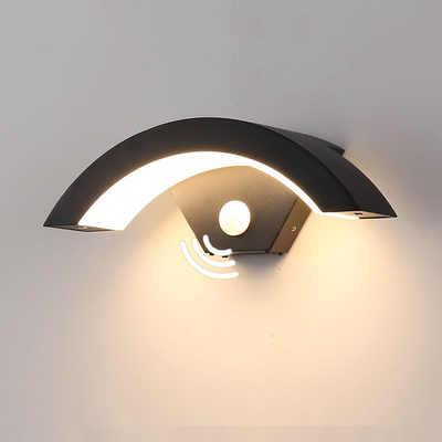 Youfap Market Minimalist Outdoor Wall Lamp, Waterproof Infrared Motion Sensor, Moon Shaped Garden Light For Balcony pir Sensor