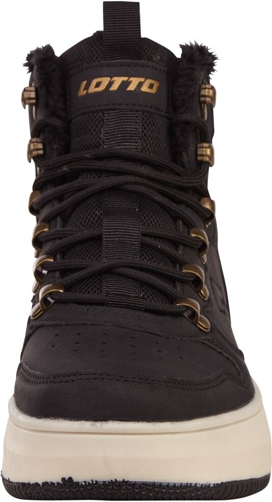 Sneaker LOTTO, Damen, Gr. 42, schwarz-weiß (schwarz, sanftes weiß), Kunstfaser, Synthetik, Schuhe Sneaker, - mit Metal-Hooks für komfortables Schnüren