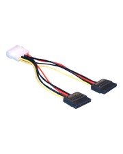 Delock Stromkabel interne Stromversorgung 4-polig M 15 PIN SATA Power 10 cm für DeLock PCI Express Card (60102)