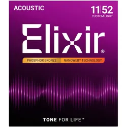 Elixir 16027 Phosphor Nanoweb Custom Light | 011-052 - Saiten Westerngitarre