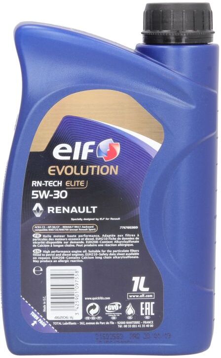 Motoröl ELF 2217612 Evolution R-TECH ELITE 5W30 1L