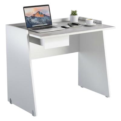Dmora Schreibtisch Calendula, Moderner Schreibtisch mit Schublade, Studier - oder Bürotisch für PC - Buchhalter, 90x60h80 cm, Weiß und Beton