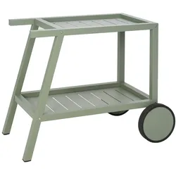 Garten-Servierwagen Samvaro, Dusty Green - aus Aluminium, mit Rollen