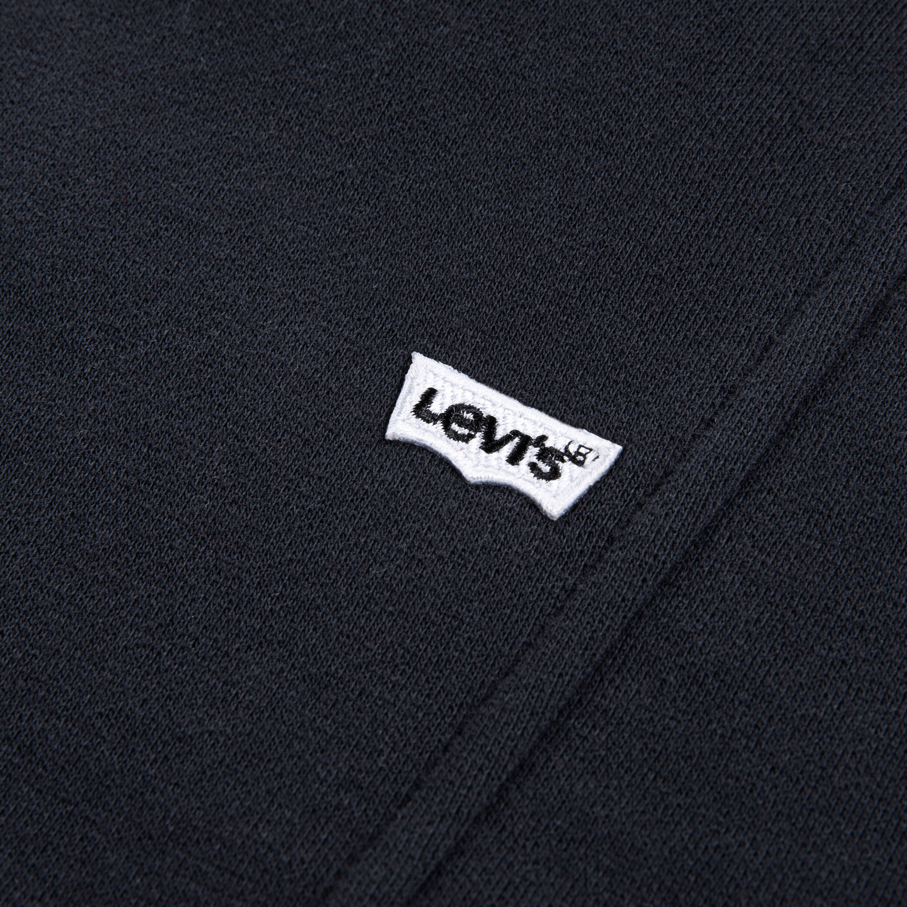 Kapuzensweatshirt LEVI'S KIDS "LVG BATWING PATCH HOODIE", Mädchen, Gr. 4 (104), schwarz (jet schwarz), Sweatware, Obermaterial: 60% Baumwolle, 40% Polyester, unifarben, Bündchen mit Daumenlöchern, Sweatshirts Kapuzensweatshirt, mit Daumenloch jet schwarz 
