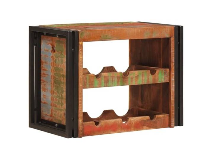 Makastle Weinregal Massives Altholz Braun 60x45x33 cm