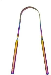 Uplift Treasures Stainless Steel Tongue Scraper Cleaner 1pc Colored Titanium
