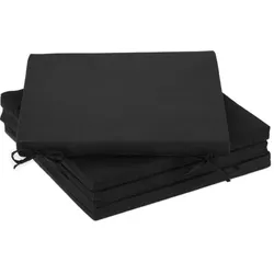 Relaxdays Schwarze Stuhlkissen im 4er Set Schwarz