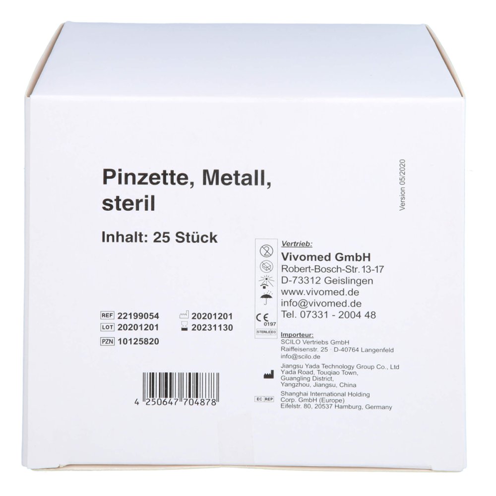 Vivomed GmbH Pinzette Einmal Metall steril 10125820
